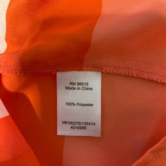 Coldwater Creek Women's Sleeveless Orange Blouse, Size 3X - Picture 4 of 4